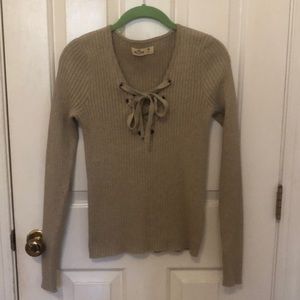 Hollister Lace Up Sweater